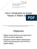 Unit 4: Introduction To Human Factors in Patient Safety