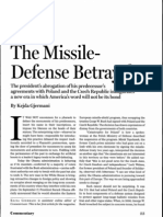 The Missile-Defense Betrayal