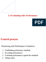 Evaluating Sales Performance