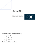 Contoh SPL (Eliminasi Gauss)