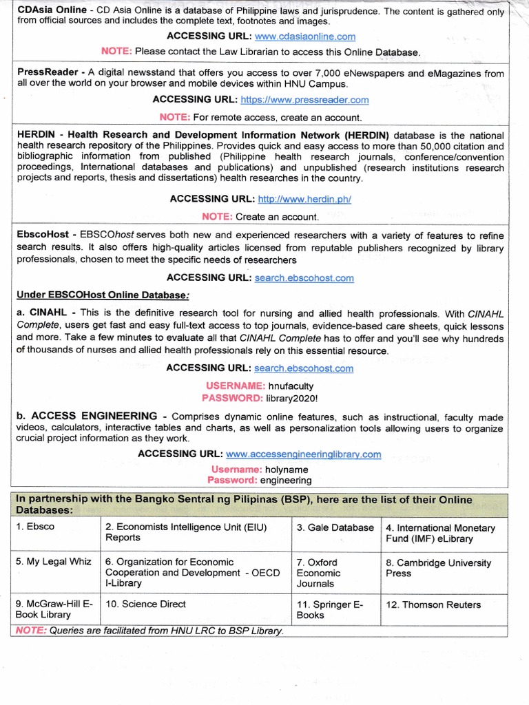 Accessing CDAsia and LegalWhiz Resources | PDF | Libraries | Databases