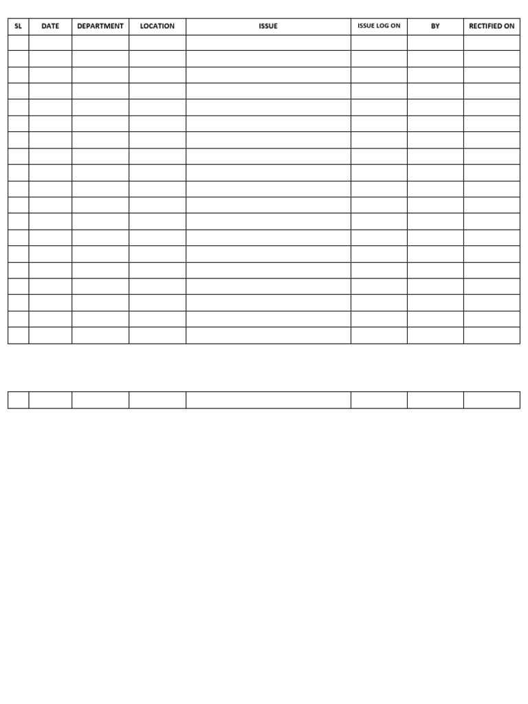 Repair Log Overview and Issues | PDF