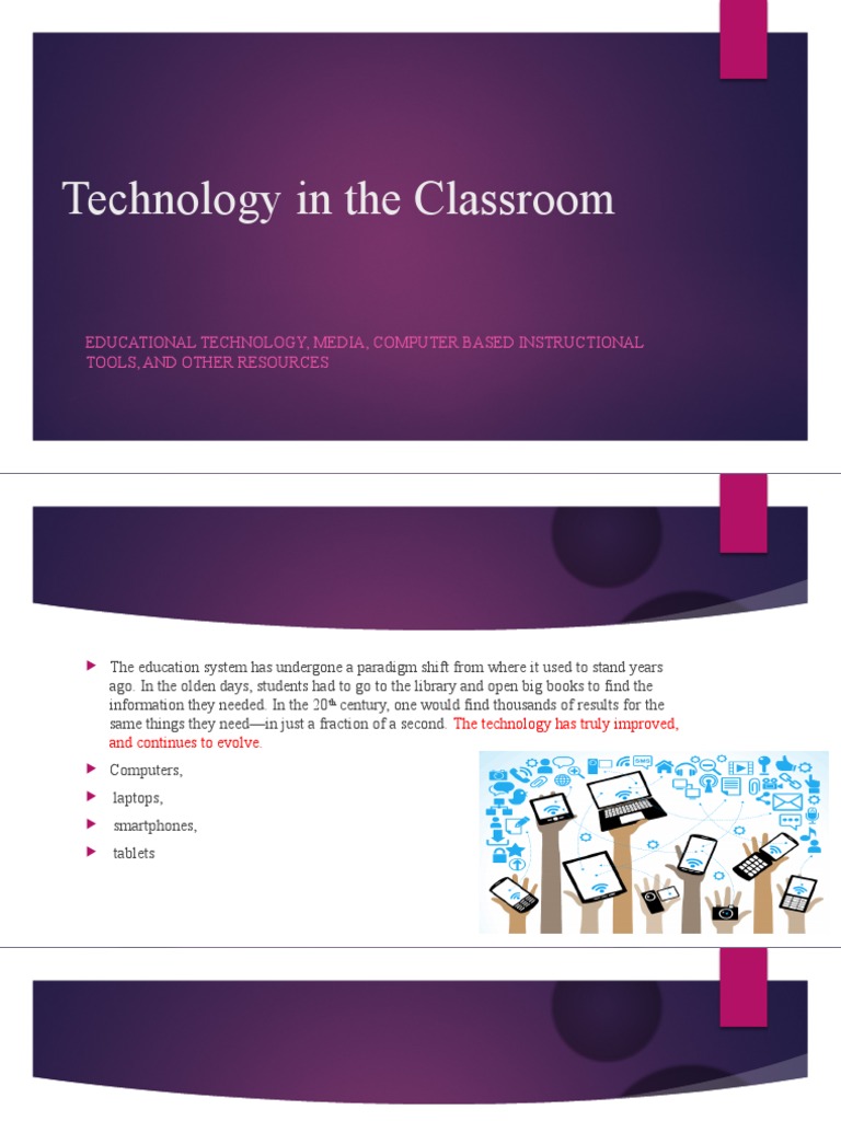Technology in The Classroom | PDF | Learning | Educational Technology