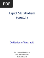 Degradation of TG: 1 - Fat catabolism (lipolysis) 2.β-Oxidation of ...