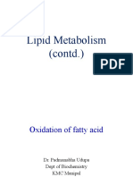 Oxidation of Fatty Acids (MB)