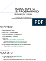 Introduction To Python Programming: Fission Reactor Physics 1