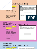 ESP Quarter 2 PERFORMANCE TASK