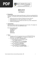 Biology Lab Report Writing Guide | PDF | Hypothesis | Experiment