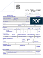 Nota fiscal avulsa de venda de banana e tanque