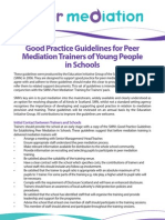 Good Practice Guidelines for Mediation Trainers of Young People in Schools