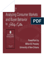 Analyzing Consumer Markets Analyzing Consumer Markets and Buyer Behavior and Buyer Behavior