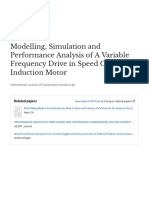 Modelling, Simulation and Performance Analysis of A Variable Frequency Drive in Speed Control of Induction Motor