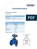 Especificaciones Técnicas - Compuerta Bridada