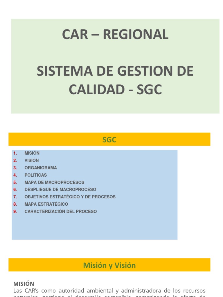 SGC - Car - Diplomado | PDF | Planificación | Sistema de manejo de calidad