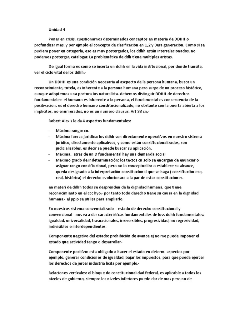Clase Unidad 4 Mati | PDF | Derechos humanos | Estado (política)