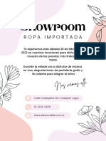 Póster Invitación Showroom de Moda Rosa Orgánico