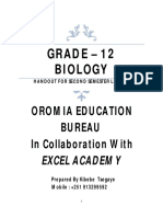 Grade - 12 Biology: Oromia Education Bureau in Collaboration With