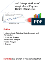 Analyses and Interpretations of Social, Biological and Physical Data: Basics of Statistics