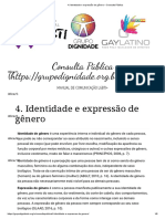 Identidade e Expressão de Gênero - Consulta Pública