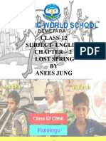 CLASS-12 Subject-English Chapter - 2 Lost Spring BY Anees Jung