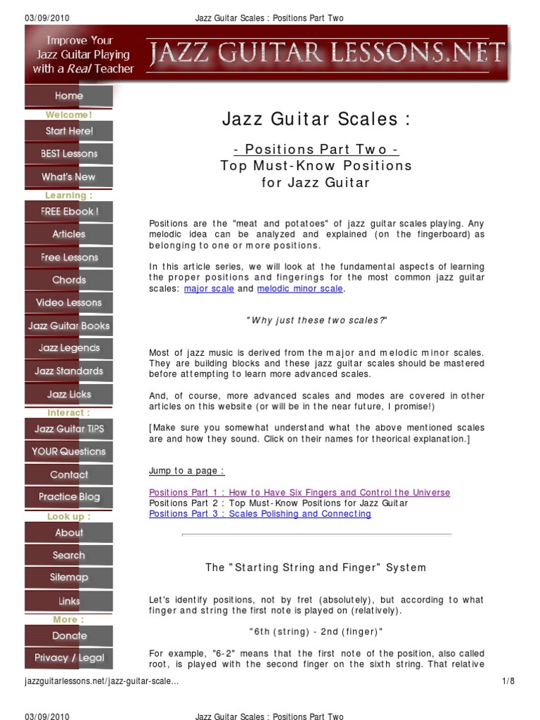Jazz Guitar Scales PDF Guitars Musical Instruments
