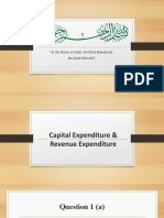 Capital Expenditure & Revenue Expenditure Exercise