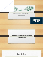 Bad Debts and Provision of Bad Debts
