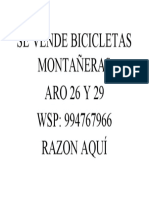 Se Vende Bicicletas