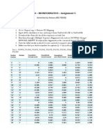 BT3040 - BIOINFORMATICS - Assignment 5: Submitted by Sahana (BE17B038)