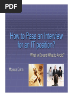 How To Pass An Interview For An IT Position?