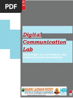 Digital Communication Lab: Department of Electronics and Communication Engineering