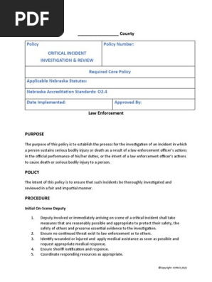 NIRMA (RCP) - Critical Incident Investigation and Review