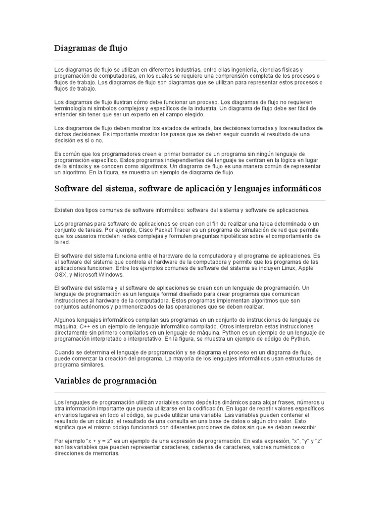 Diagramas de flujo y programación básica | PDF | Python (lenguaje de ...