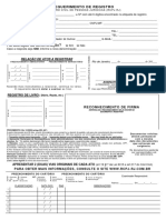 Registro de empresa: formulário de requerimento
