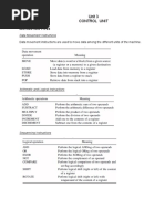 Unit 3 Control Unit: Computer Architecture