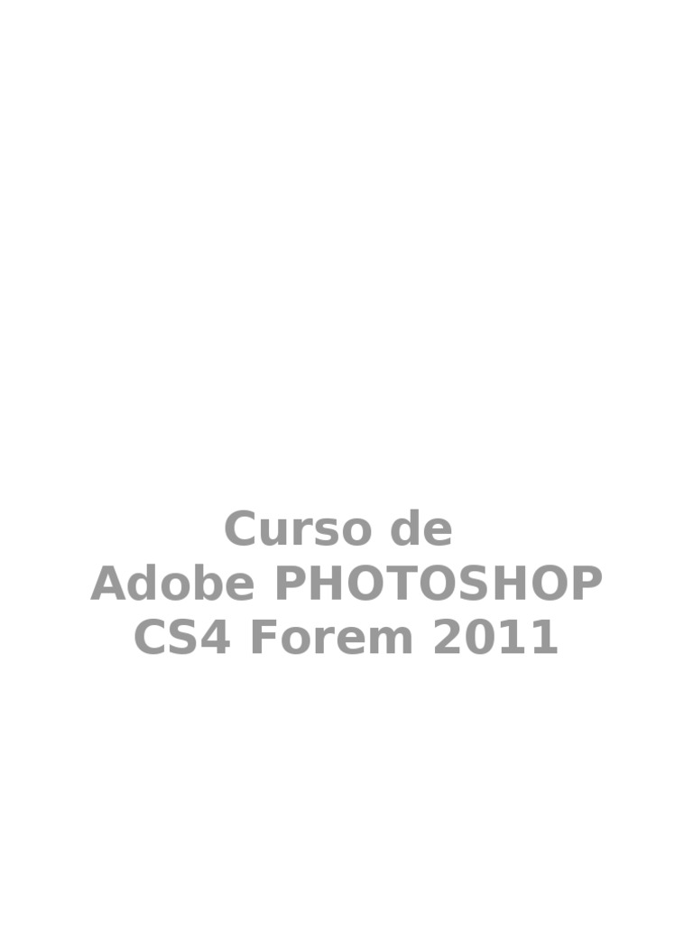 Curso Adobe Photoshop CS4 2011 | PDF