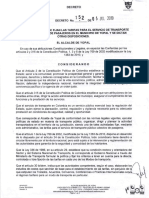 Decreto 152 Del 05-07-2019, Tarifas Colectivo Municipal Urbano