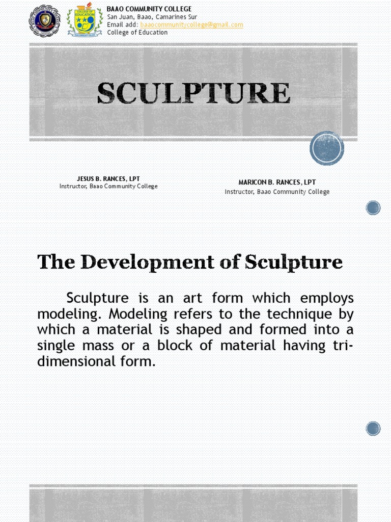 Arts Appreciation 7 Sculpture PDF