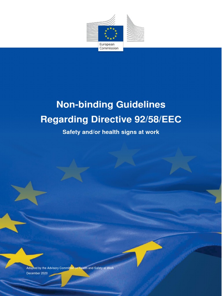 NonBinding Guidelines Regarding Directive 92/58/EEC Safety And/or