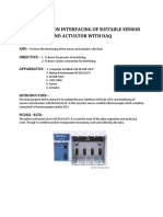 Experiment On Interfacing of Suitable Sensor and Actuator With Daq