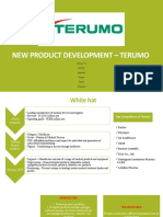 New Product Development - Terumo: Group - 5 Anchal Aparna Pooja Ravia Shuvam