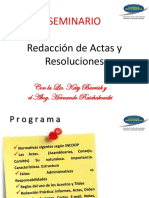 Redaccion de Actas y Resoluciones