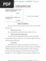 CREW v. DHS: Regarding White House Visitor Logs (Abramoff) : 9/5/2007 - Status Report