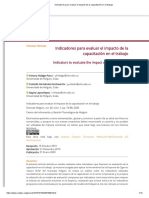 Indicadores para Evaluar El Impacto de La Capacitación en El Trabajo