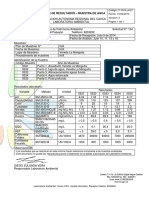 Reporte de Resultados Muestra de Agua