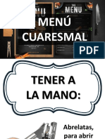 Menú Cuaresmal Nueva Edición