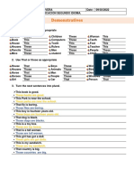 Demonstratives: These Books Are Good. These Parks Are Near The School