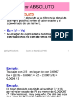 Error Relativo y Absoluto