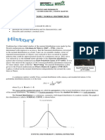 Topic: Normal Distribution: Statistics and Probability