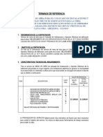 TDR - Servicio de Mano de Obra para El Colocado de Instalaciones y Aparatos Electricos